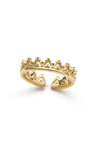 14K Dainty Gold Crown Ring - Rings - Elk & Bloom