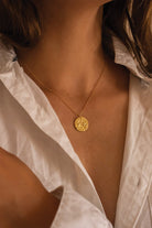 14K Gold Bull Coin Necklace - Necklaces - Elk & Bloom