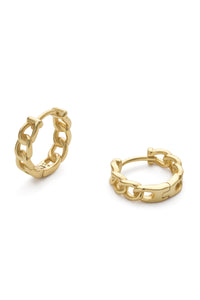 14k Gold Chain Hoops - Earrings - Elk & Bloom