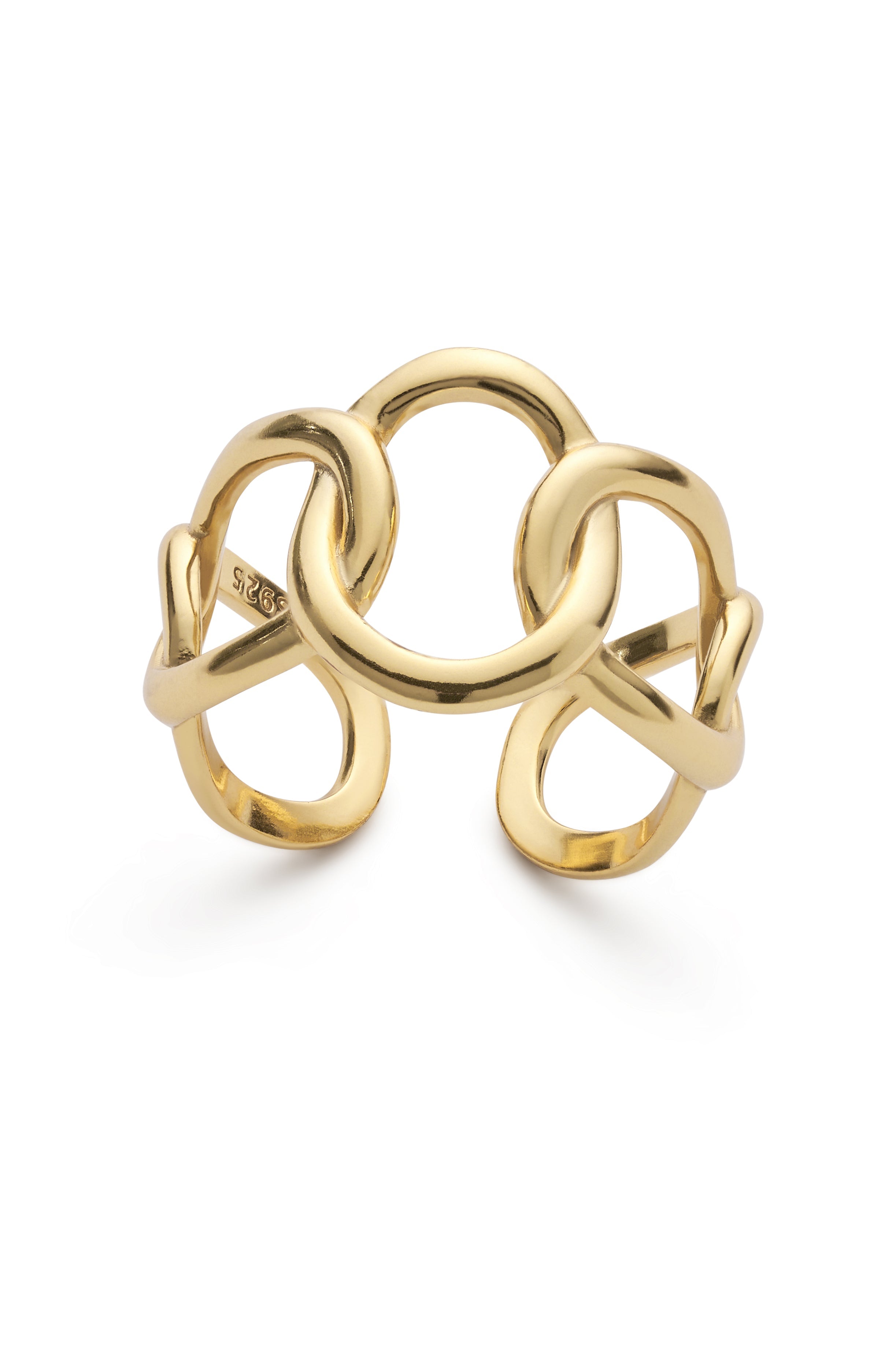 14K Gold Chain Link Ring - Rings - Elk & Bloom