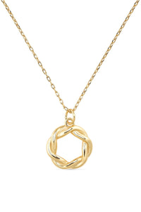 14K Gold Circle Necklace - Necklaces - Elk & Bloom