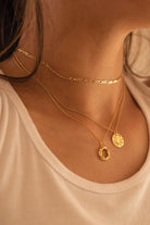 14K Gold Circle Necklace - Necklaces - Elk & Bloom