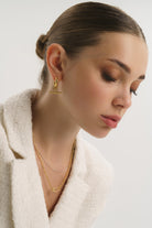 14k Gold Herringbone Necklace - Necklaces - Elk & Bloom