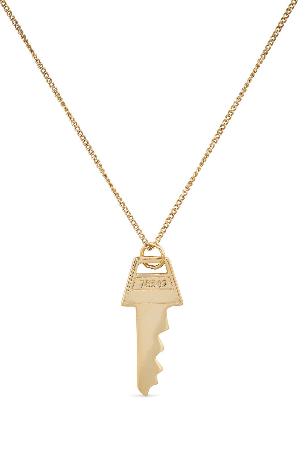 14K Gold Key Necklace - Necklaces - Elk & Bloom