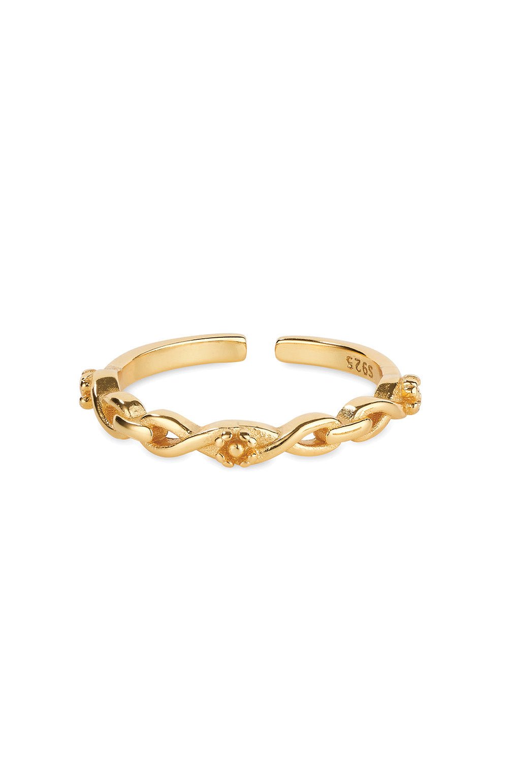 14K Gold Link Stackable Ring - Rings - Elk & Bloom