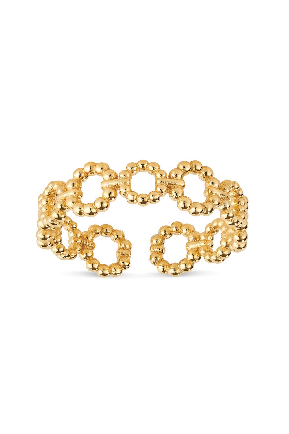 14K Gold Loop Link Stacking Ring - Rings - Elk & Bloom