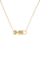 14K Gold Plated Silver Lock & Key Necklace - Necklaces - Elk & Bloom