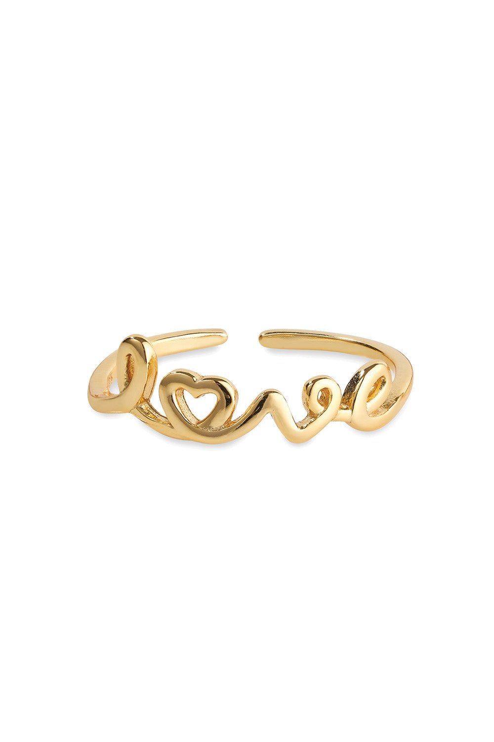 14K Gold Promise Love Stacking Ring - Rings - Elk & Bloom