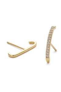 14K Gold Small Bar Stud Earrings - Earrings - Elk & Bloom