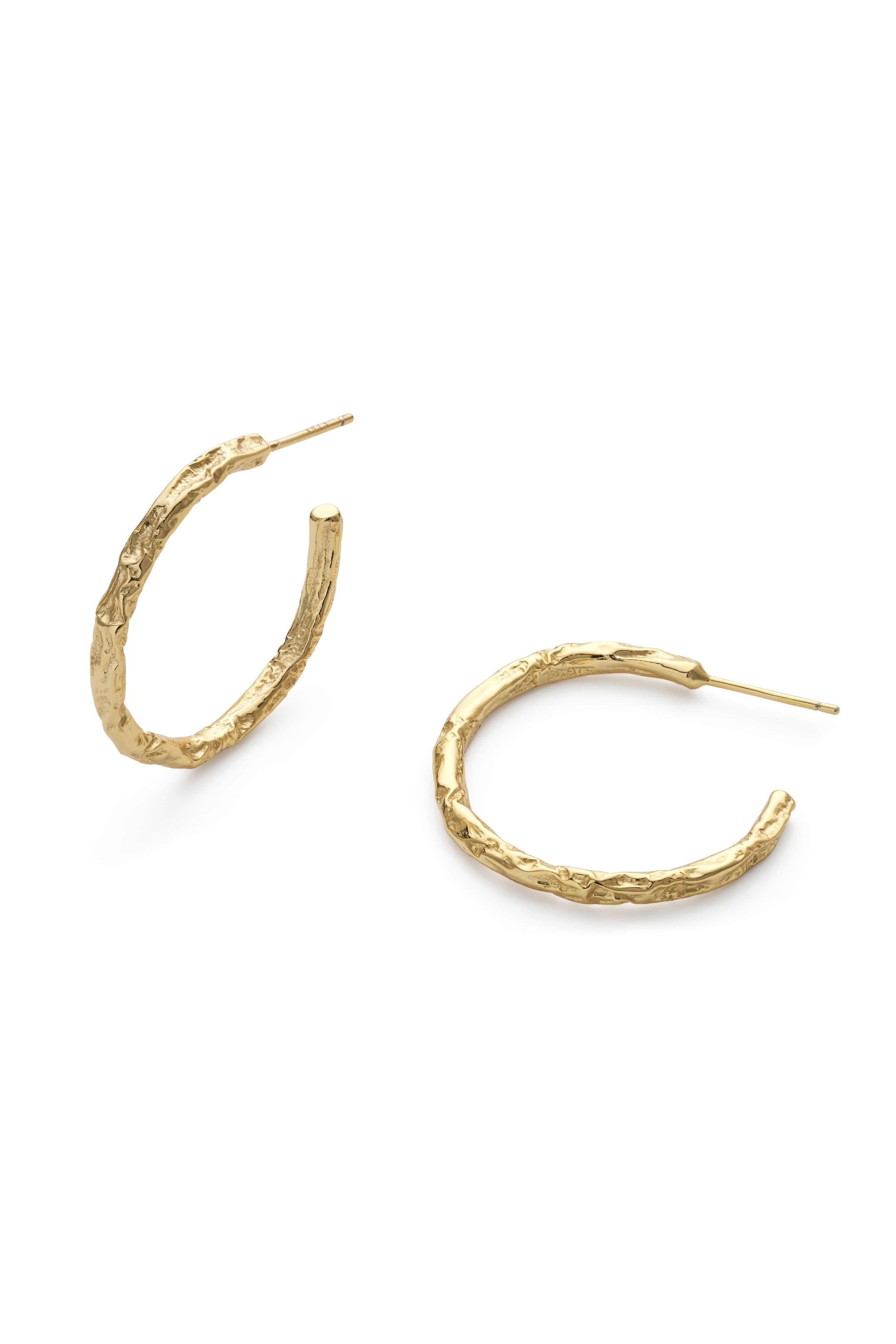 14K Medium Gold Thin Hoop Earrings - Earrings - Elk & Bloom