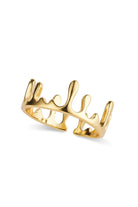 18K Gold Dainty Drip Crown Band Ring - Rings - Elk & Bloom