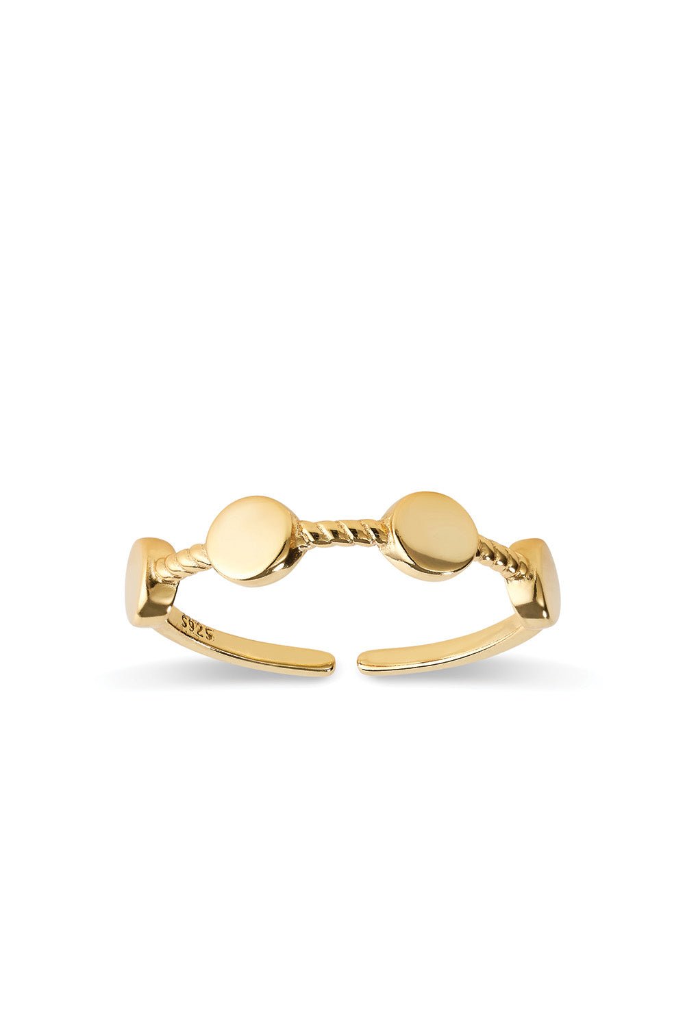 18K Gold Geometric Stacking Ring - Rings - Elk & Bloom