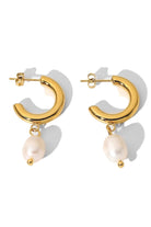 18K Thick Gold Hoop Freshwater Earrings - Earrings - Elk & Bloom