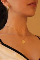 Chunky 14K Gold Leo Coin Necklace - Necklaces - Elk & Bloom