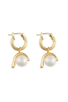 Chunky 14K Gold Pearl Hoops - Earrings - Elk & Bloom