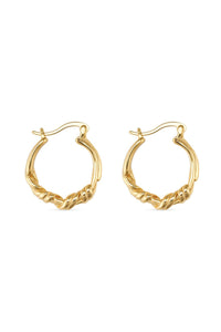 Chunky 14K Gold Twisted Hoop Earrings - Earrings - Elk & Bloom