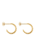 Chunky 14K Ribbed Gold Hoop Earrings - Earrings - Elk & Bloom