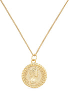 Chunky 18K Gold Lucky Coin Medallion Necklace - Necklaces - Elk & Bloom