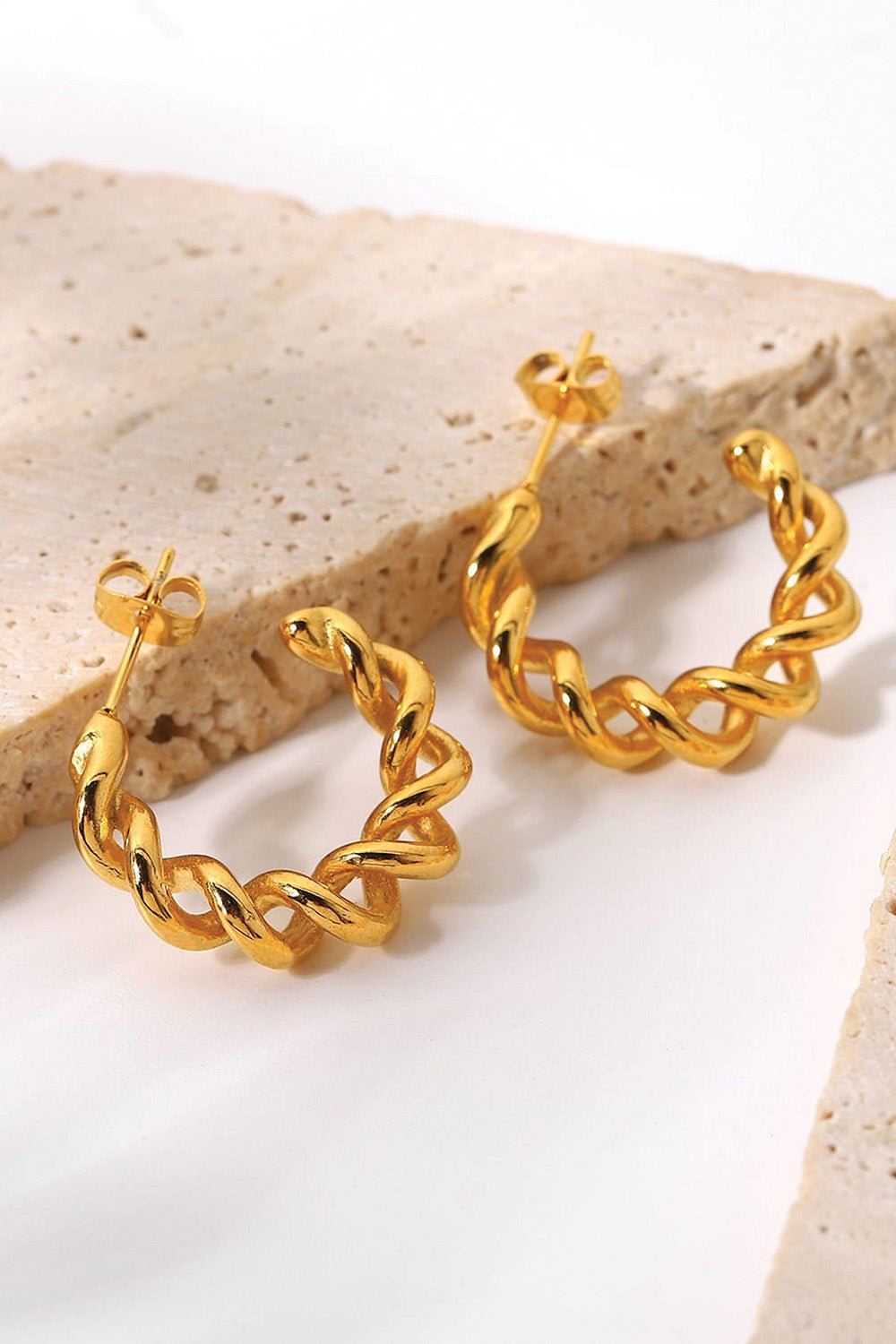 Chunky 18K Thick Gold Hoops - Earrings - Elk & Bloom