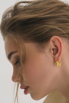 Chunky Gold Rope Huggie Hoop Earrings - Earrings - Elk & Bloom