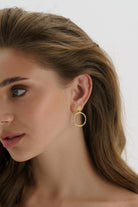 Chunky Gold Sunburst Drop Halo Stud Earrings - Earrings - Elk & Bloom