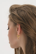 Chunky Gold Teardrop Huggie Hoop Earrings - Earrings - Elk & Bloom