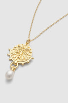 Chunky Pearl Gold Goddess Layered Necklace - Necklaces - Elk & Bloom