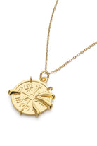 Chunky Viking Compass Gold Claw Medallion Coin Necklace - Necklaces - Elk & Bloom