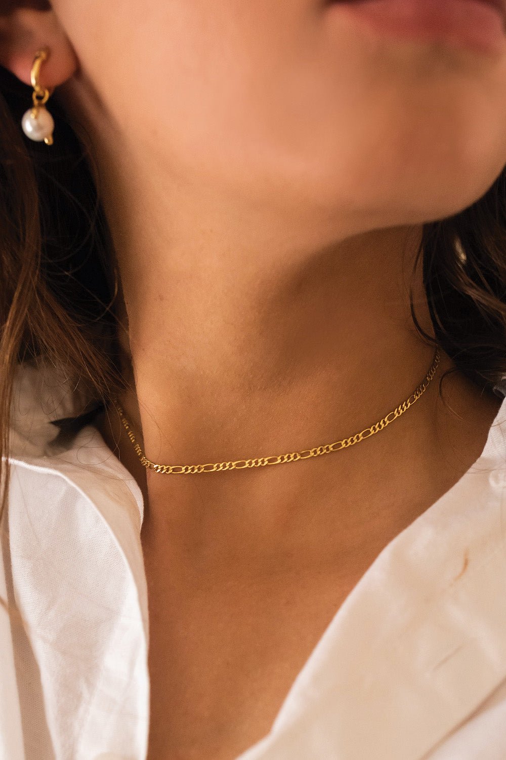 Dainty 14K Gold Chain Choker Necklace - Necklaces - Elk & Bloom