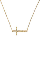 Dainty 14K Gold Cross Choker Necklace - Necklaces - Elk & Bloom