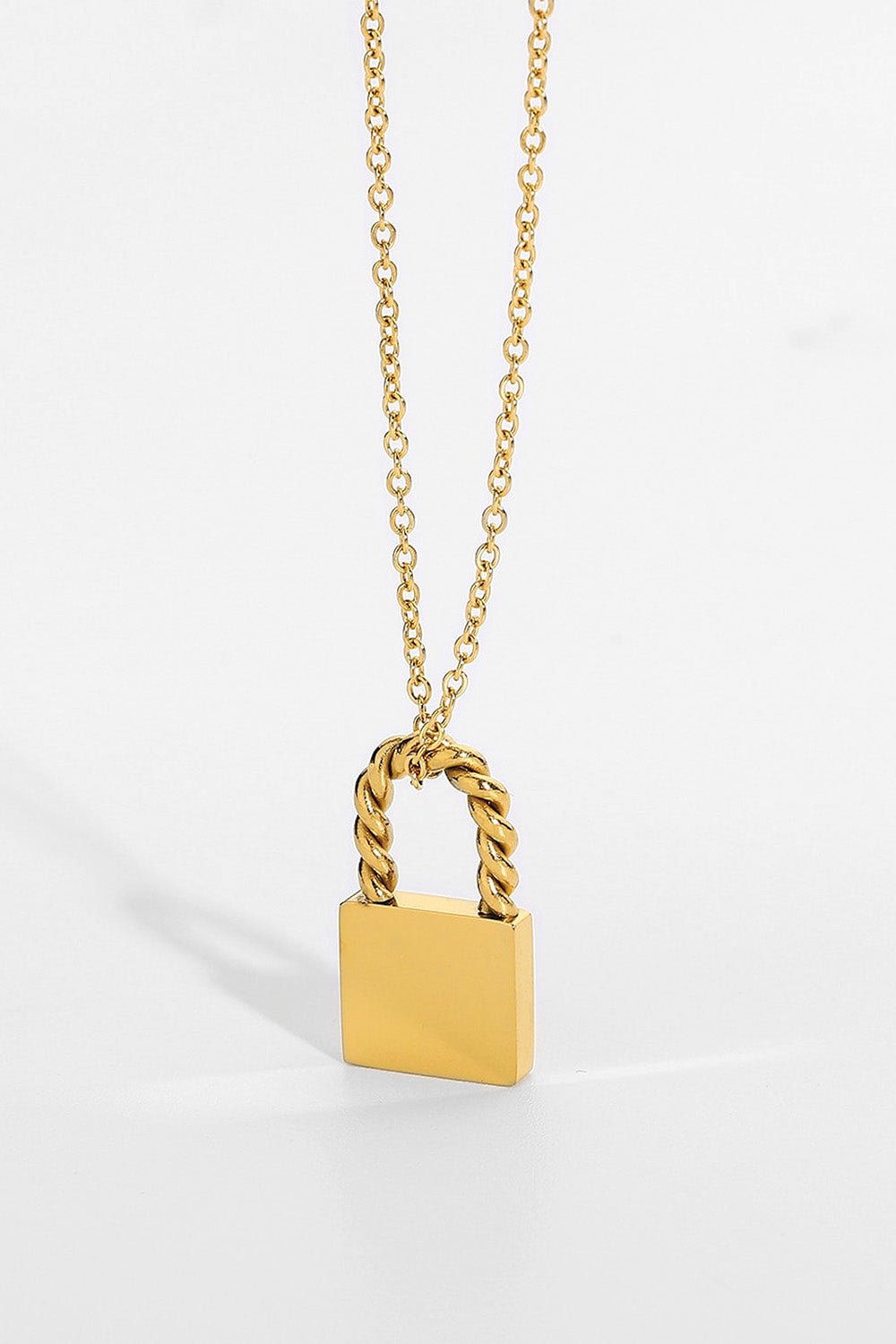 Dainty 14K Gold Lock Necklace - Necklaces - Elk & Bloom