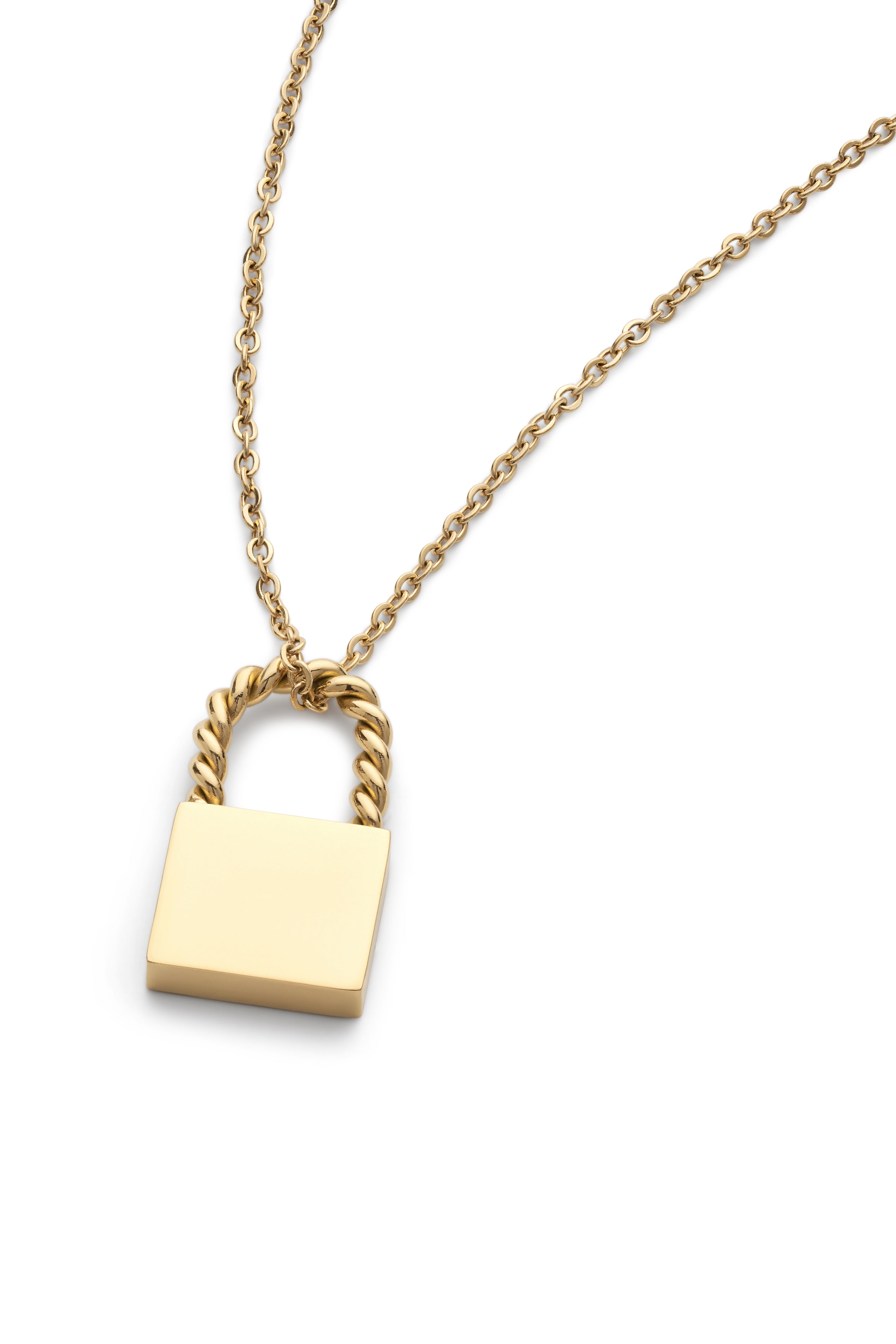 Dainty 14K Gold Lock Necklace - Necklaces - Elk & Bloom