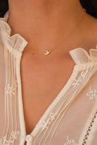 Dainty 18K Gold Bird Necklace Choker - Necklaces - Elk & Bloom