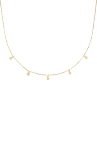 Dainty 18K Gold Disc Choker Necklace - Necklaces - Elk & Bloom