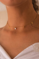 Dainty 18K Gold Disc Choker Necklace - Necklaces - Elk & Bloom