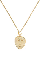 Dainty 18K Gold Face Minimalist Necklace - Necklaces - Elk & Bloom