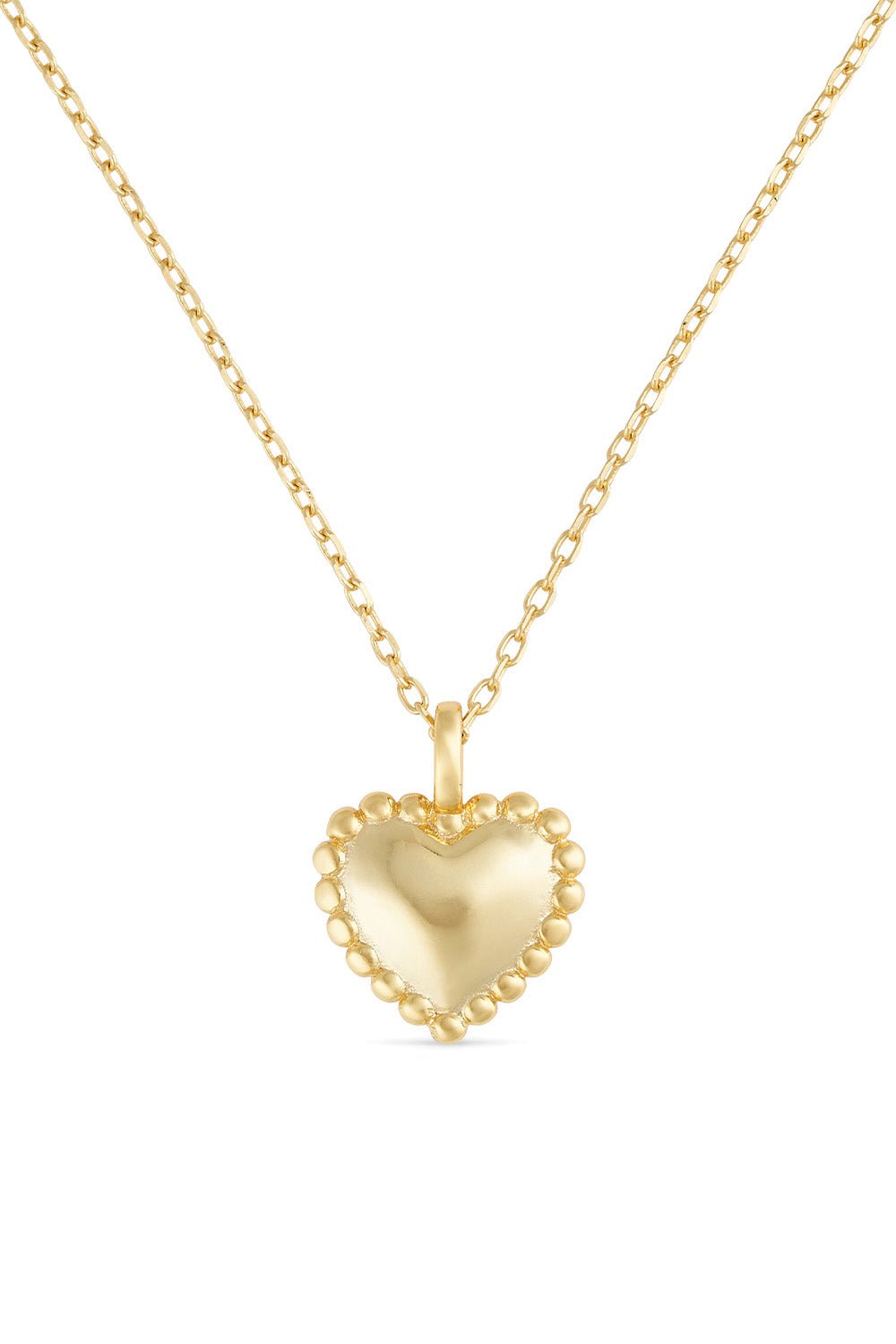 Dainty 18K Gold Heart Love Necklace - Necklaces - Elk & Bloom