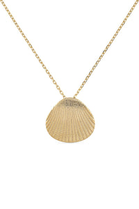 Dainty 18K Gold Shell Clam Necklace - Necklaces - Elk & Bloom