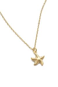 Dainty 18K Gold Starfish Necklace - Necklaces - Elk & Bloom