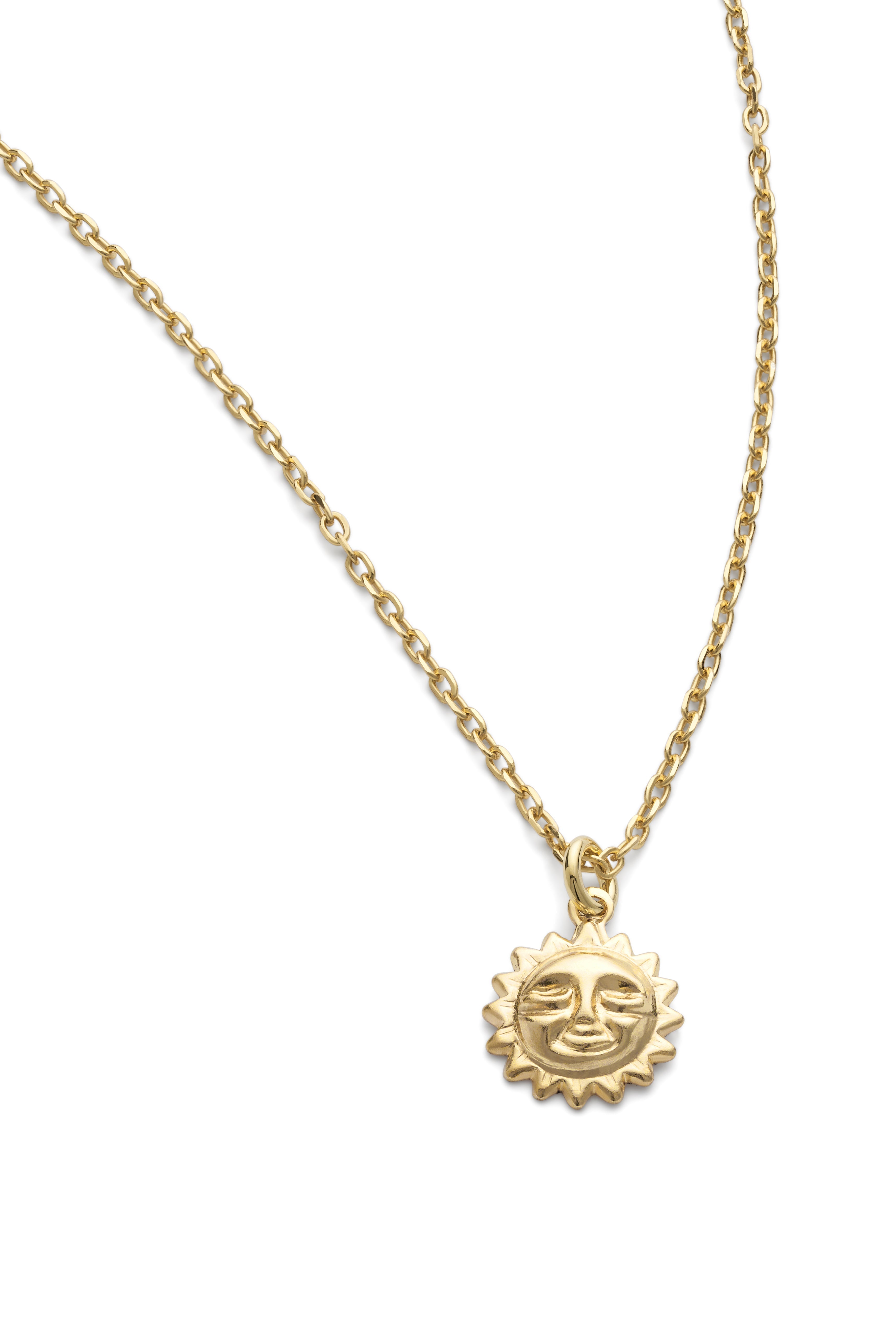 Dainty 18K Gold Sun Necklace - Necklaces - Elk & Bloom