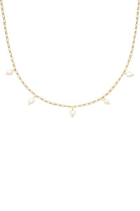 Dainty Gold 18K Pearl Choker Necklace - Necklaces - Elk & Bloom