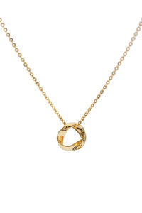 Dainty Gold Circle Karma Necklace - Necklaces - Elk & Bloom