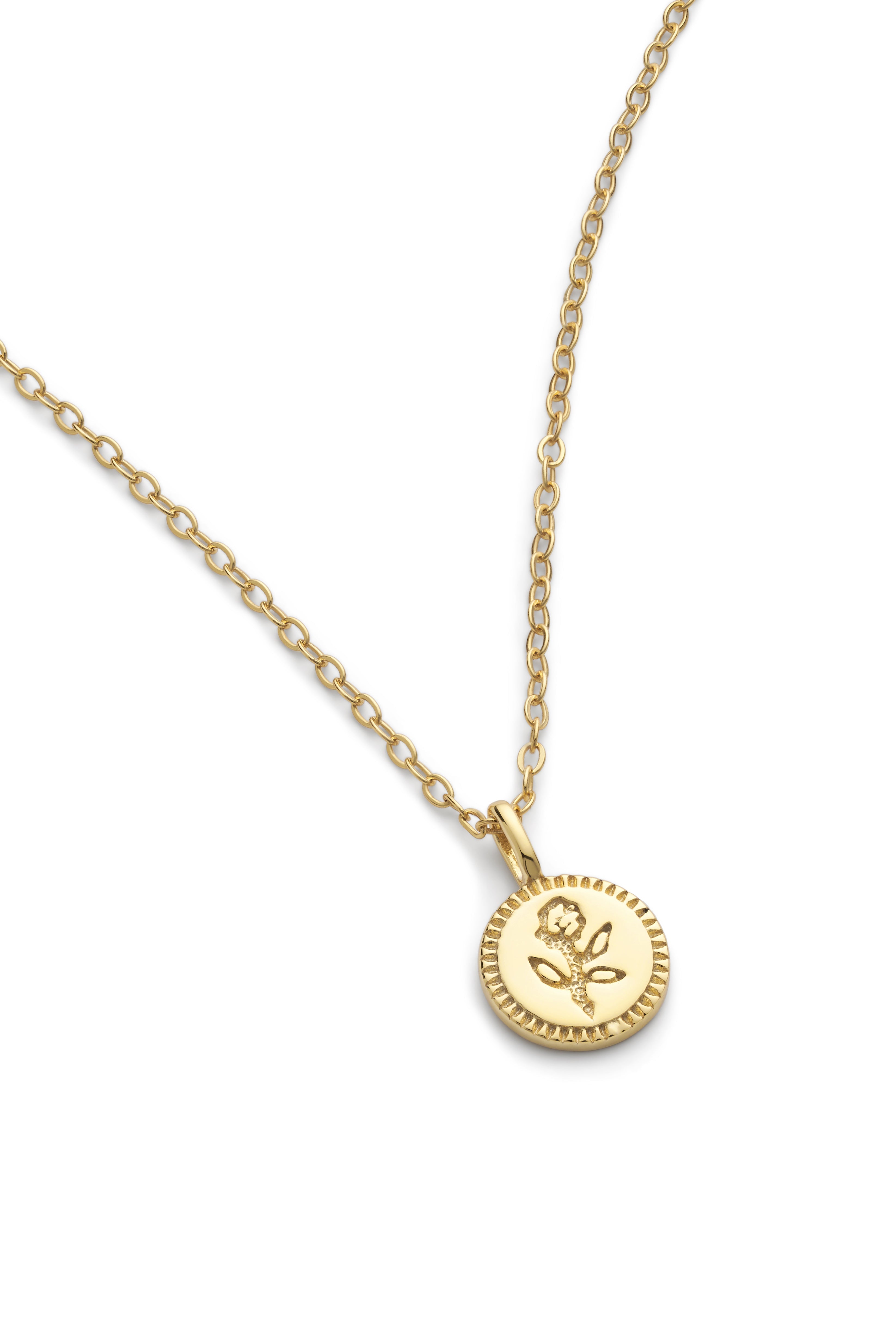 Dainty Gold Rose Flower Necklace - Necklaces - Elk & Bloom