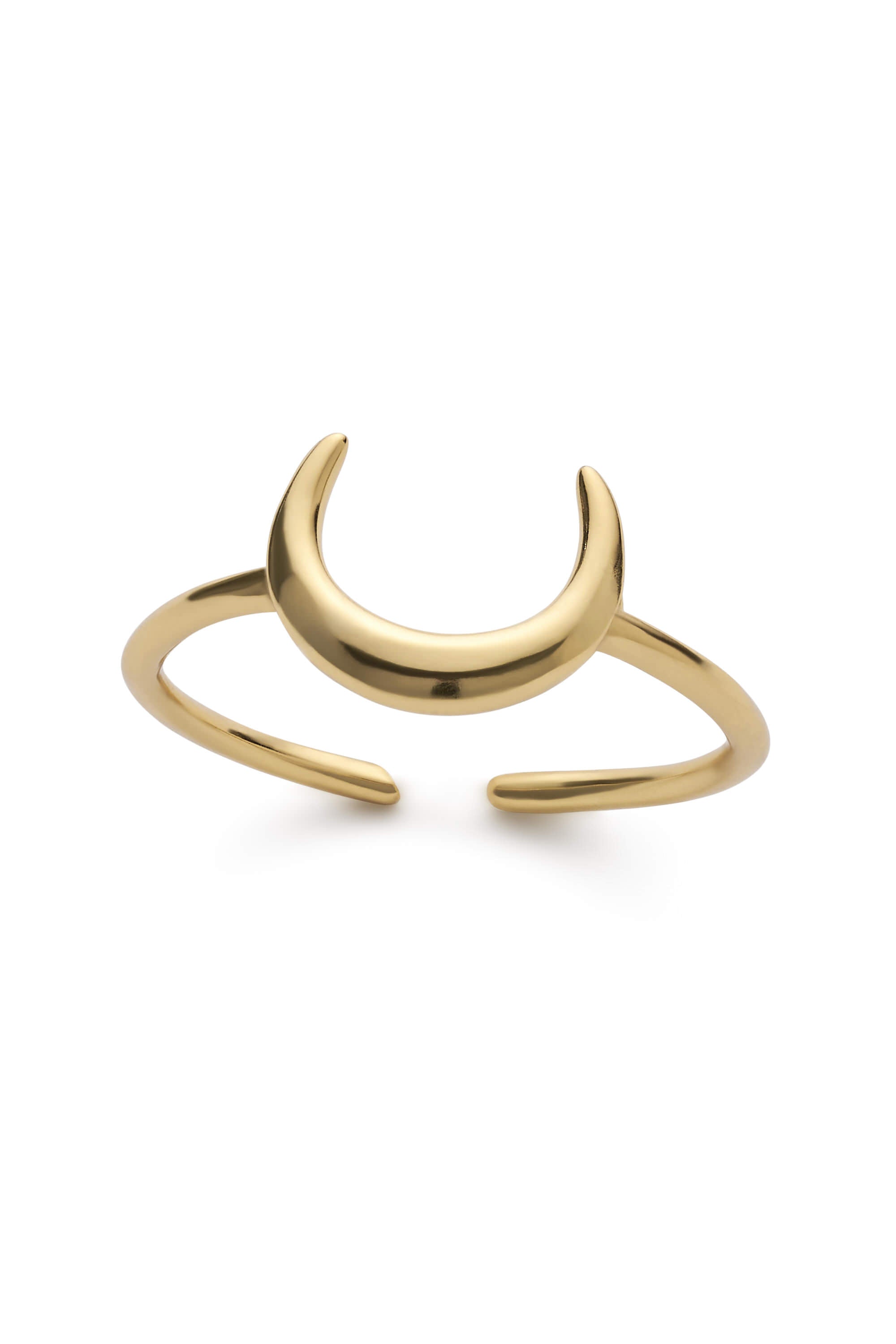 Dainty Moon 14K Gold Stacking Ring - Rings - Elk & Bloom