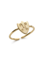 Dainty Shield 14K Gold Stacking Ring - Rings - Elk & Bloom