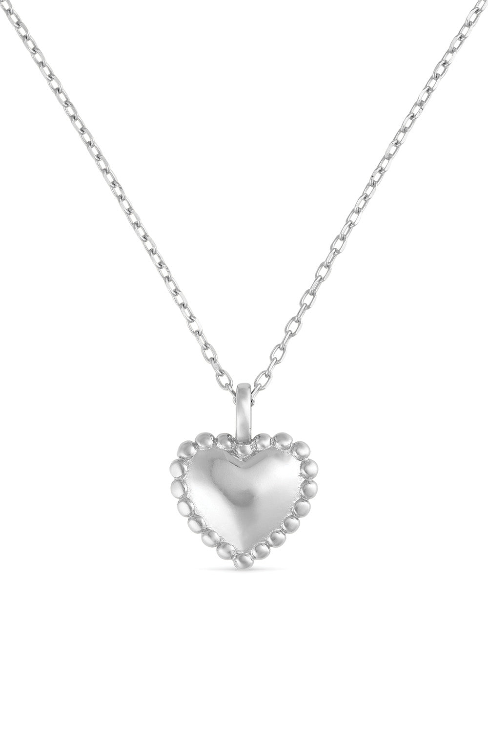 Dainty Sterling Silver Heart Love Necklace - Necklaces - Elk & Bloom