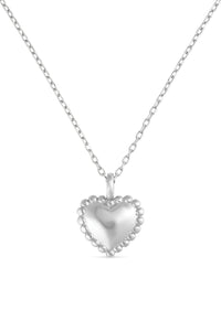 Dainty Sterling Silver Heart Love Necklace - Necklaces - Elk & Bloom