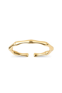 Gold Band Bamboo Stackable Ring - Rings - Elk & Bloom