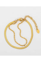 Gold Duo Bead Chain Bracelet - Bracelets - Elk & Bloom