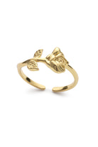 Gold Rose Band Ring - Rings - Elk & Bloom